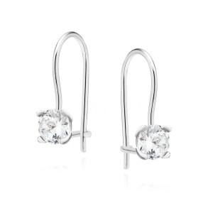 Cercei argint cu piatra 5mm si tortita DiAmanti 2CO5J_W-DIA (Argint 925‰ 1,3 g.)